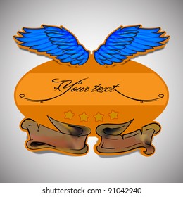 Tattoo Design with Wings