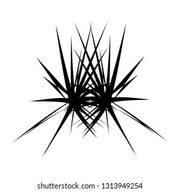Tattoo designs. Abstract stars, sharp blade