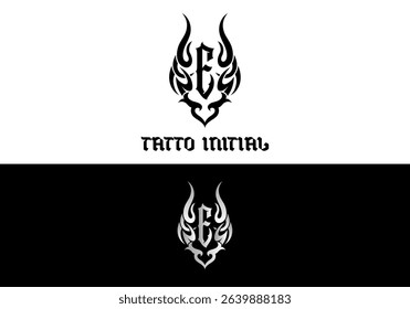 Tattoo Designs for Clothing Brands or Merchandise with Letter E