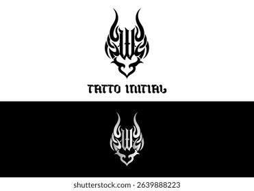 Tattoo Designs for Clothing Brands or Merchandise with Letter W