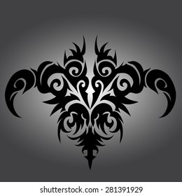 tattoo designs isolated on gray background.