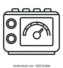 Icono de dispositivo de tatuaje. Icono vector del dispositivo de tatuaje de contorno para diseño web aislado en fondo blanco