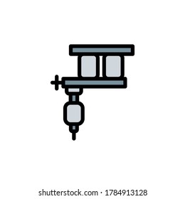 Tattoo device icon. Simple color with outline vector elements of tattooing icons for ui and ux, website or mobile application