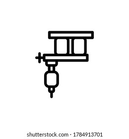 Icono de dispositivo de tatuaje. Línea simple, contorno de elementos vectoriales de iconos de tatuaje para ui y ux, sitio web o aplicación móvil