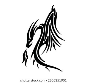 Tattoo Dragon Vector design Illustration
