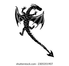 Tattoo Dragon Vector design Illustration
