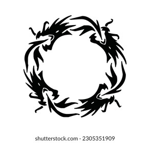 Tattoo Dragon Vector design Illustration
