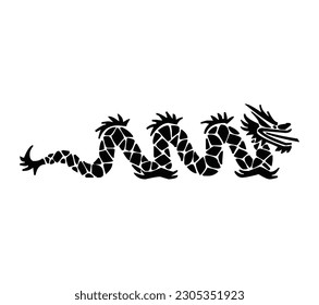 Tattoo Dragon Vector design Illustration
