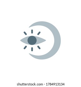 Tattoo of eye and moon icon. Simple color vector elements of tattooing icons for ui and ux, website or mobile application