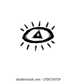 Tattoo Eye symbols collection Vector illustration