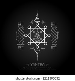 Tattoo fashion Abstract Vector inspiration Traditional tattoo or yantra from Thailand 