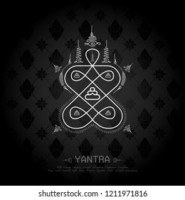 Tattoo fashion Abstract Vector inspiration Traditional tattoo or yantra from Thailand.