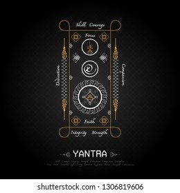 Tattoo fashion Abstract Vector inspiration Traditional tattoo or yantra from Thailand