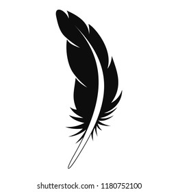 Tattoo feather icon. Simple illustration of tattoo feather vector icon for web design isolated on white background