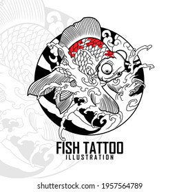 TATTOO FISH ILLUSTRATION, READY FORMAT EPS 10