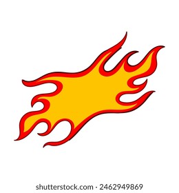 tattoo flame decal cartoon. hot race, sticker custom, paint speed tattoo flame decal sign. isolated symbol vector illustration