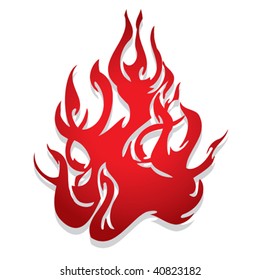 Tattoo flames vector design