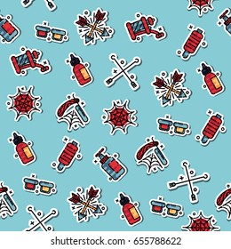 Tattoo flat icons pattern