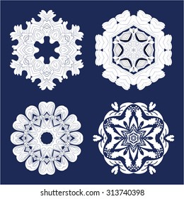 Tattoo Flower Mandala Doodle Vector Designs