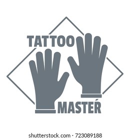 Tattoo gloves logo. Simple illustration of tattoo gloves vector logo for web
