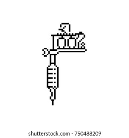 tattoo gun vector icon 8 bit style