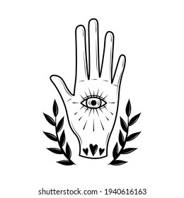tattoo hamsa ethnic minimalist isolated
