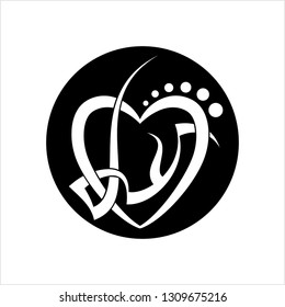 Tattoo Heart , Heart Shape Vector Art Illustration