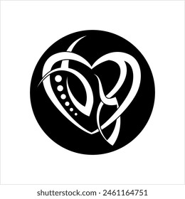 Tattoo Heart , Heart Shape Vector Art Illustration