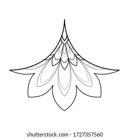 Tattoo for Henna drawing and tattoo template. Vector illustration