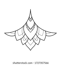 Tattoo for Henna drawing and tattoo template. Vector illustration