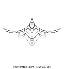 Tatuaje para dibujo de Henna y plantilla de tatuaje. Ilustración del vector