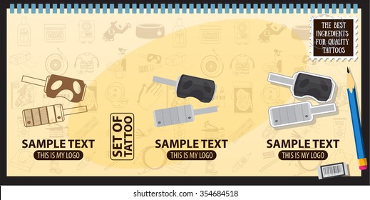 Tattoo holder, elastic holder, logo