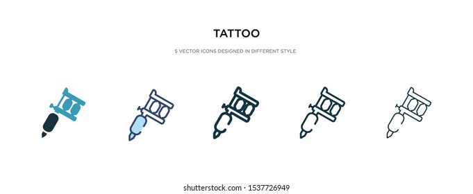 tattoo icon in different style vector illustration. two colored and black tattoo vector icons designed in filled, outline, line and stroke style can be used for web, mobile, ui