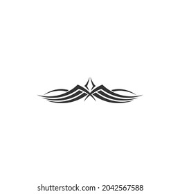 Tattoo icon logo design template vector