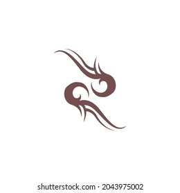 Plantilla de diseño de logotipo de icono de tatuaje vector