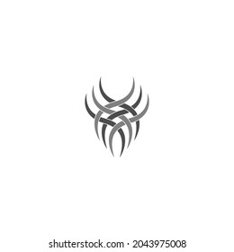 Tattoo icon logo design template vector