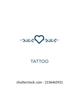 tattoo icon. Thin linear tattoo outline icon isolated on white background. Line vector tattoo sign, symbol for web and mobile