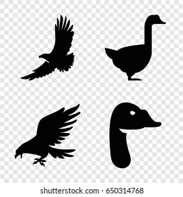 Tattoo icons set. set of 4 tattoo filled icons such as eagle