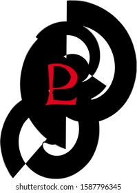 Tattoo ideas. Abstract drawing. Pluto, astrological symbol. Tattoo design