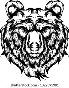 The tattoo illustration of the angry wolf with the long fur