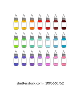 tattoo ink bottle doodle icon