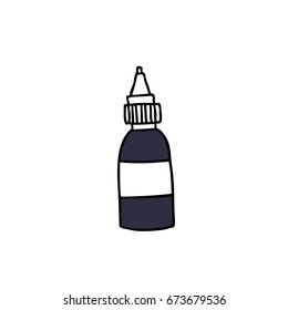 tattoo ink bottle doodle icon