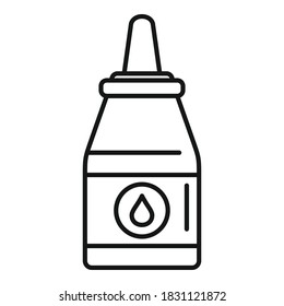 Icono de entrada manuscrita de tatuaje. Icono de vector de tinta de tatuaje de contorno para diseño web aislado en fondo blanco