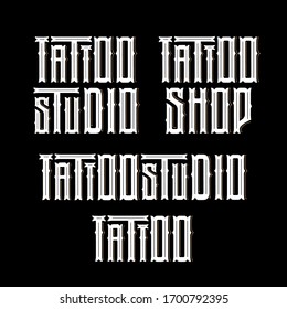 Tattoo lettering in vintage style