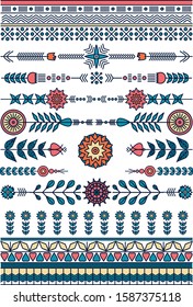 Tattoo line floral geometric pattern ornament design