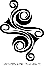 Tattoo line tattoo, tattoo illustration, vector on a white background.