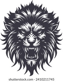 Tattoo Lion, Illustrated Majestic Lion for Unique Tattoo and Stylish T-Shirt Designs and logo