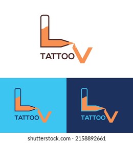 Tattoo logo design vector templet, 