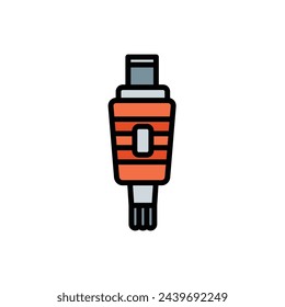 Tattoo Machine Cartridge Icon Vector Illustration