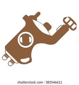 Tattoo machine icon. Tattoo Accessory. Two tone drawing.